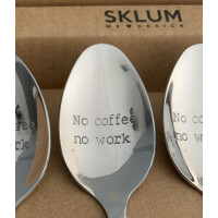 no coffee no work 4er-Set Kaffeelöffel