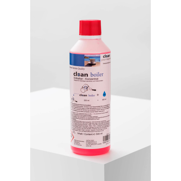 Entkalker Konzentrat CLEAN BOILER mit Farbindikator, NO OVC  500 ml Flasche